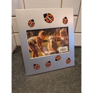 Carr Frames Silver Ladybug Photo Frame 4x6 Desk Display Kids Cute